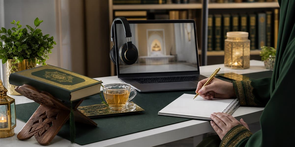Private online Quran learning setup for adults